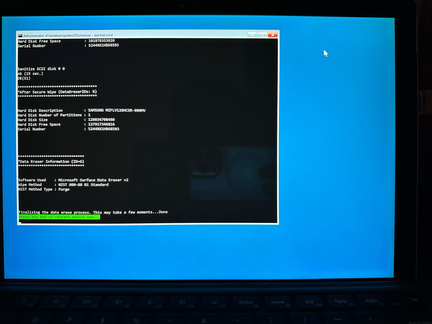Microsoft Surface Eraser USB Bootable Flash Drive