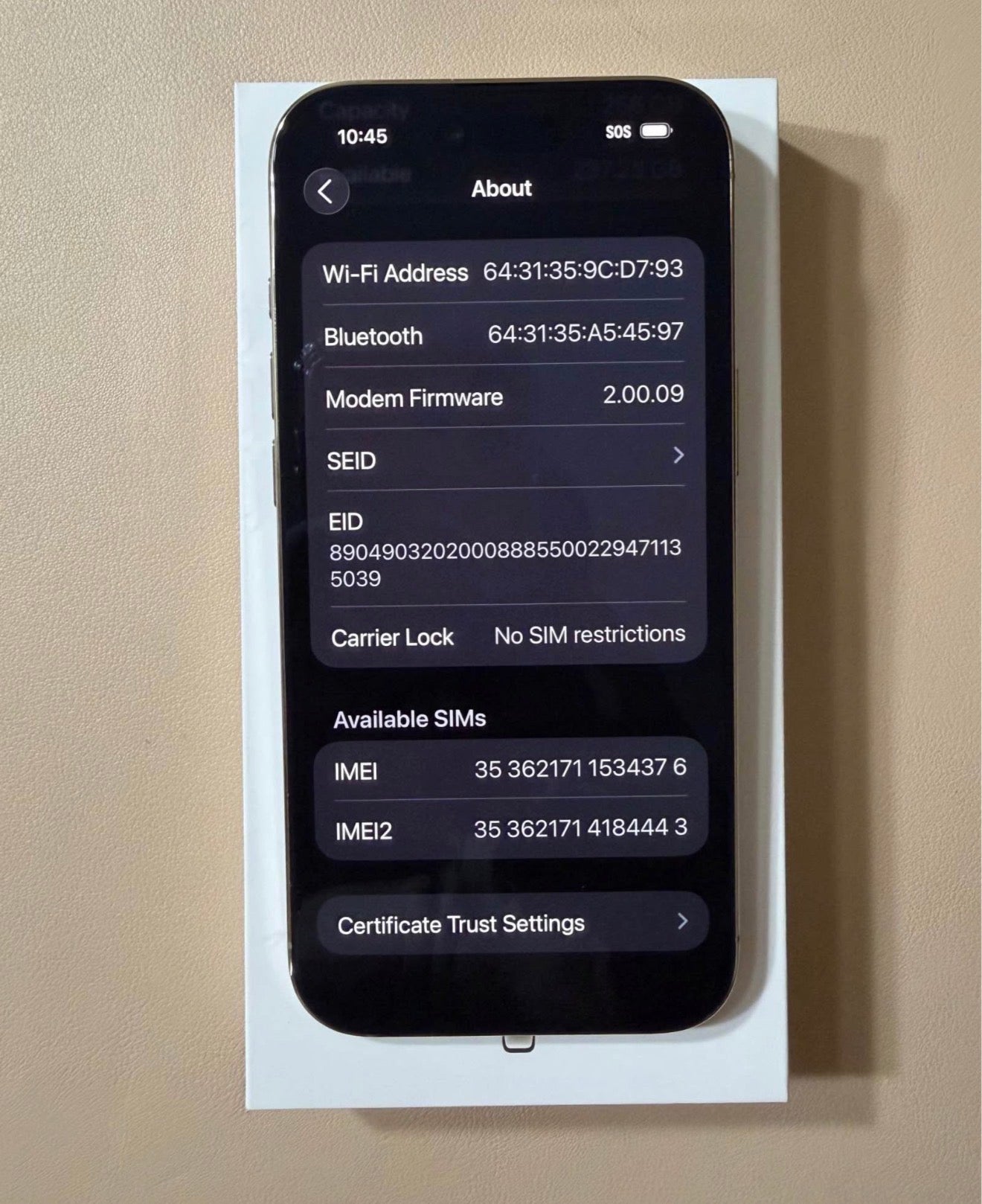 Apple iPhone Air 256GB eSIM Unlocked (Open Box)