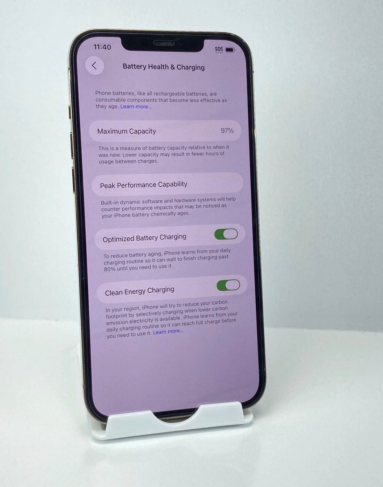 Apple iPhone 12 Pro Max A2342 128GB Gold! 97% battery health! Factory Unlocked!