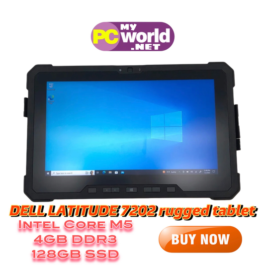 Dell Latitude 7202 Rugged Tablet - Intel Core M5, 4GB RAM, 128GB SSD, Windows 10