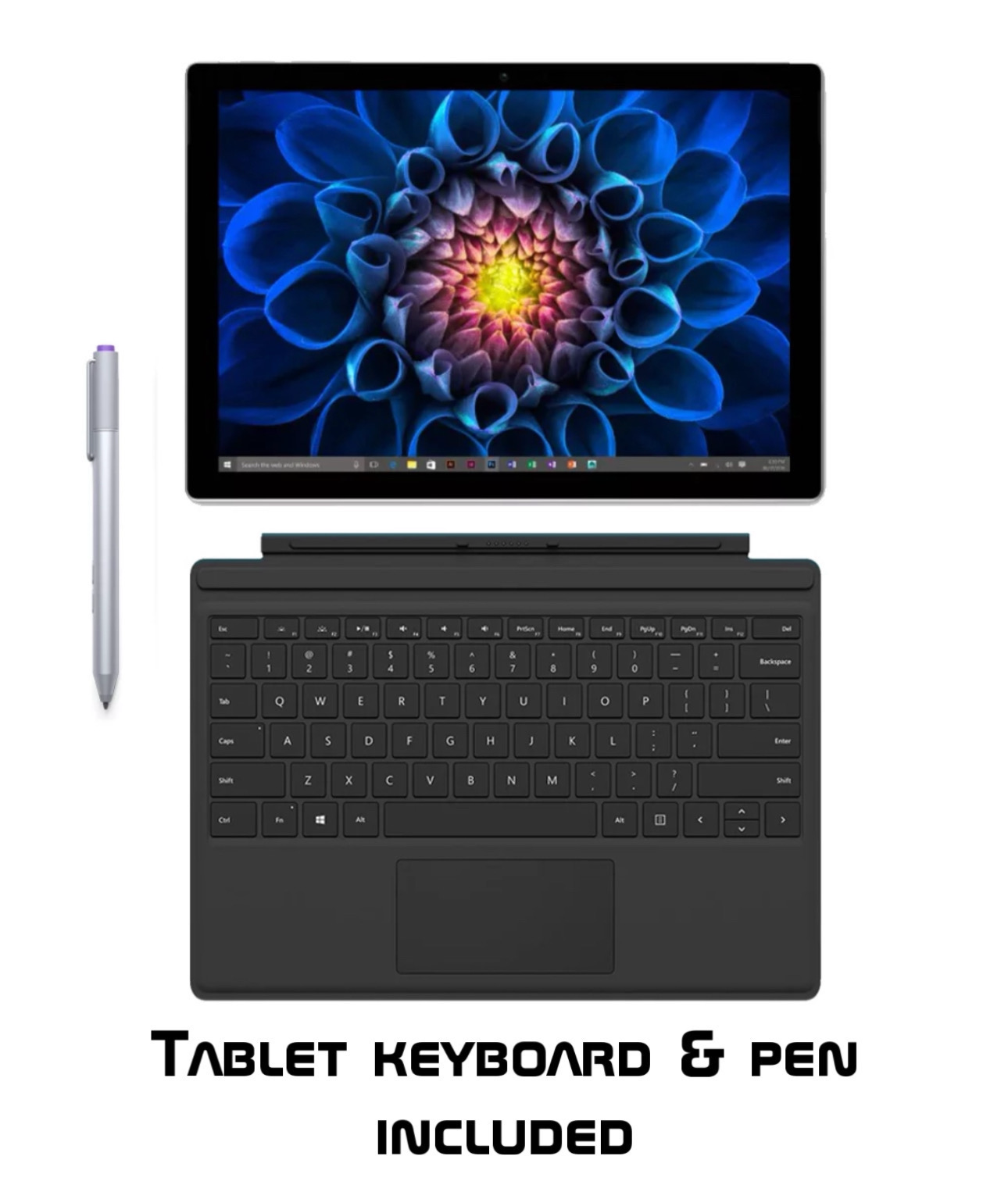 Microsoft Surface Pro 4 12.3 Inch Tablet Laptop - Intel Core i5 6300U, 8GB RAM, 256GB SSD, Windows 11 With Pen & Keyboard (Used)