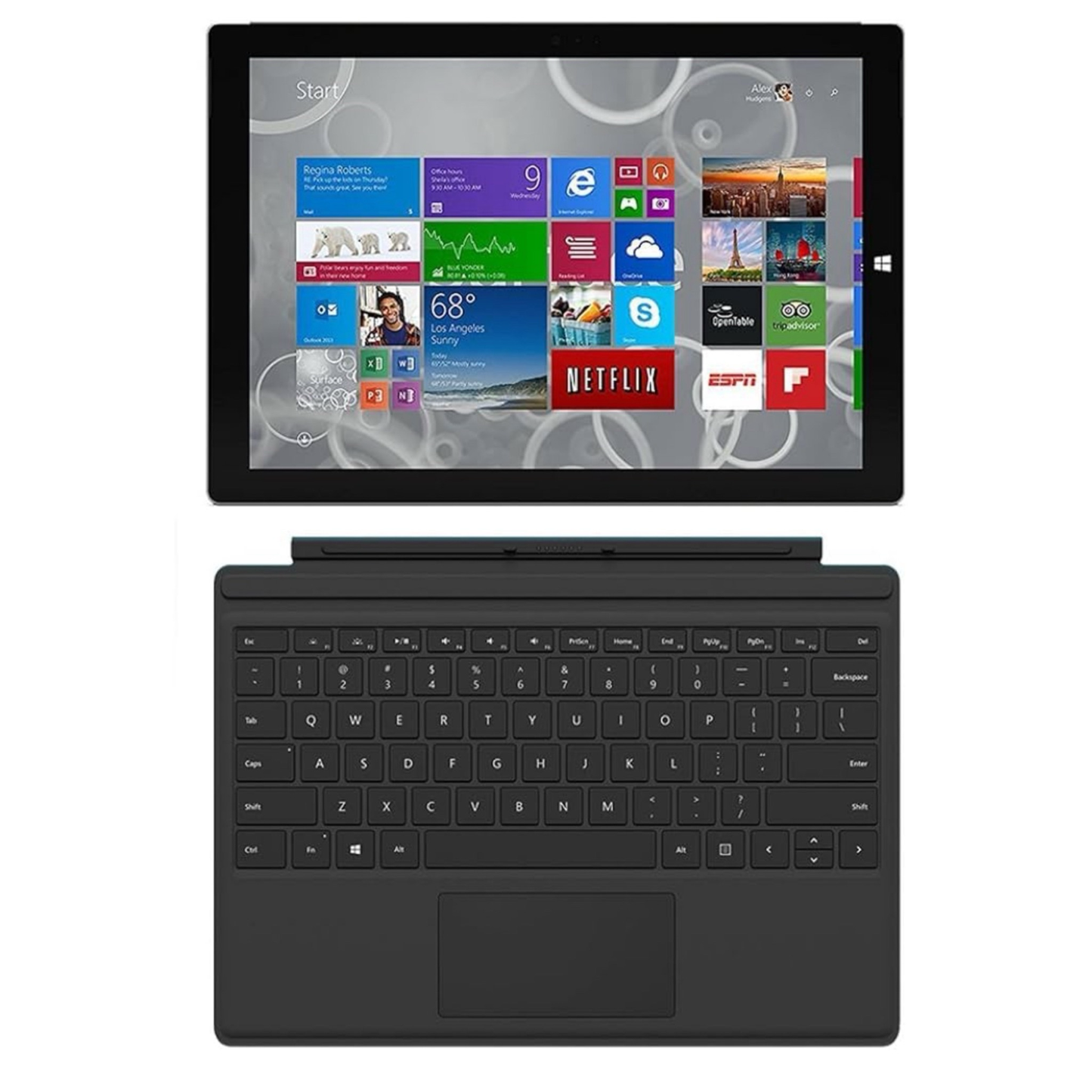 Microsoft Surface Pro 3 12.3 Inch - Intel Core i5 4300U, 8GB RAM, 256GB SSD, Windows 10