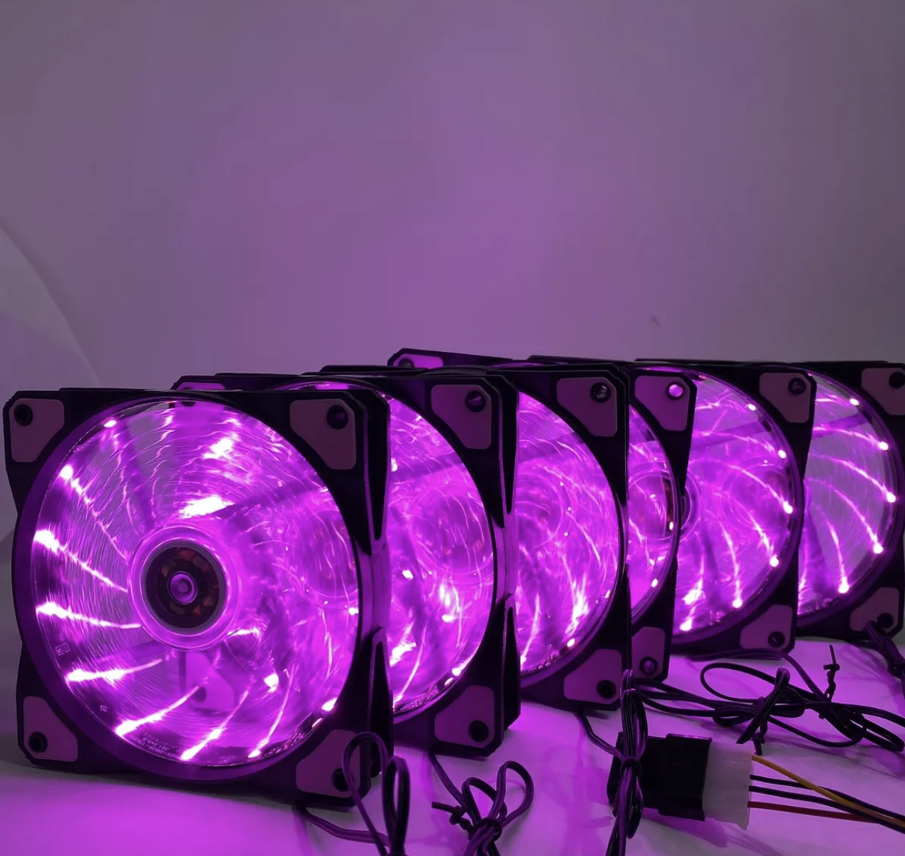 New Gaming Case Fan Pink 120MM Desktop PC Computer Cooling Lot 6 Pack
