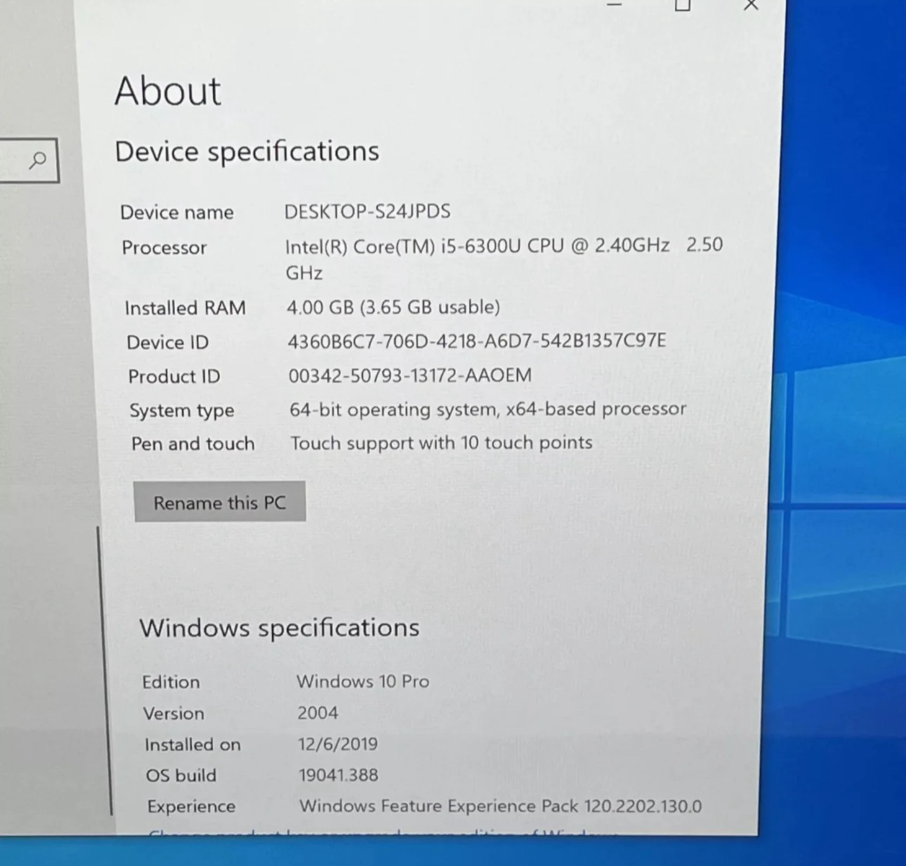 Dell Latitude 7480 14 Inch Laptop - Intel Core i5 7300U 8GB Of RAM 128GB SSD Windows 10