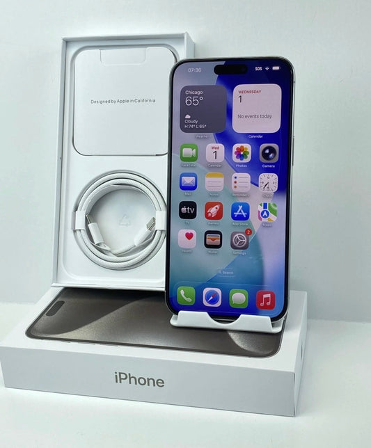 Apple iPhone 15 Pro Max - 256GB - Natural Titanium (Unlocked) - Open Box