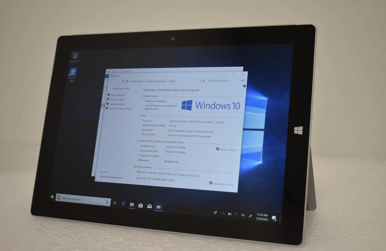 Microsoft Surface 3 10.8 - Intel Atom X7 1.60GHz 4GB DDR3 64GB