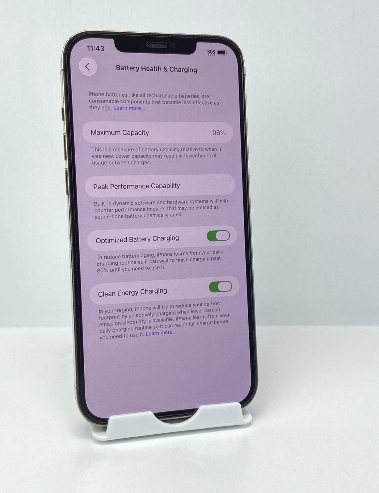 Apple iPhone 12 Pro Max A2342 128GB Gold! Factory Unlocked! 96% battery health!