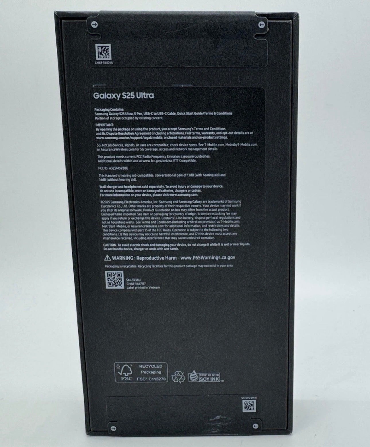 Samsung Galaxy S25 Ultra SM-S938U - 256GB - Titanium Gray (Unlocked) - New sealed